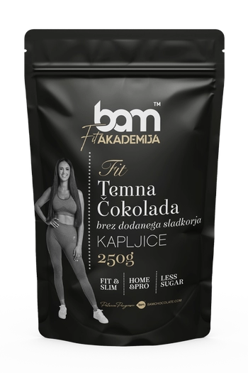 krople ciemnej czekolady bez dodatku cukru 250 g
