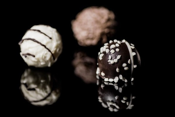 praliny czekoladowe z kremem ganache i koniakiem