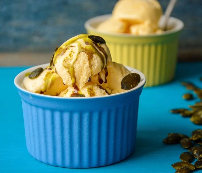 lody waniliowe z olejem z pestek dyni