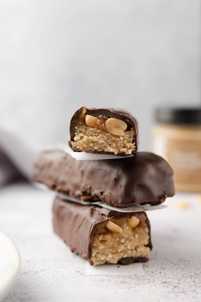 snickers bites z polewą czekoladową